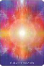 Colorful abstract design with a bright center and text '40. Peaceful Prosperity' at the bottom.