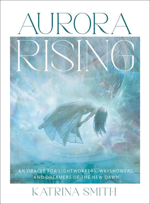Book cover of 'Aurora Rising' by Katrina Smith with a silhouette of a person and celestial design.