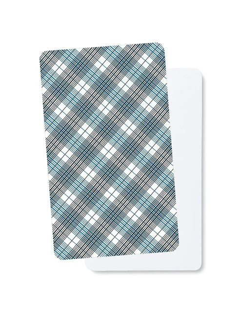 Plaid patterned product on a white background
