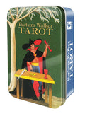 Barbara Walker Tarot card set packaging with a colorful illustration of a tarot card design.