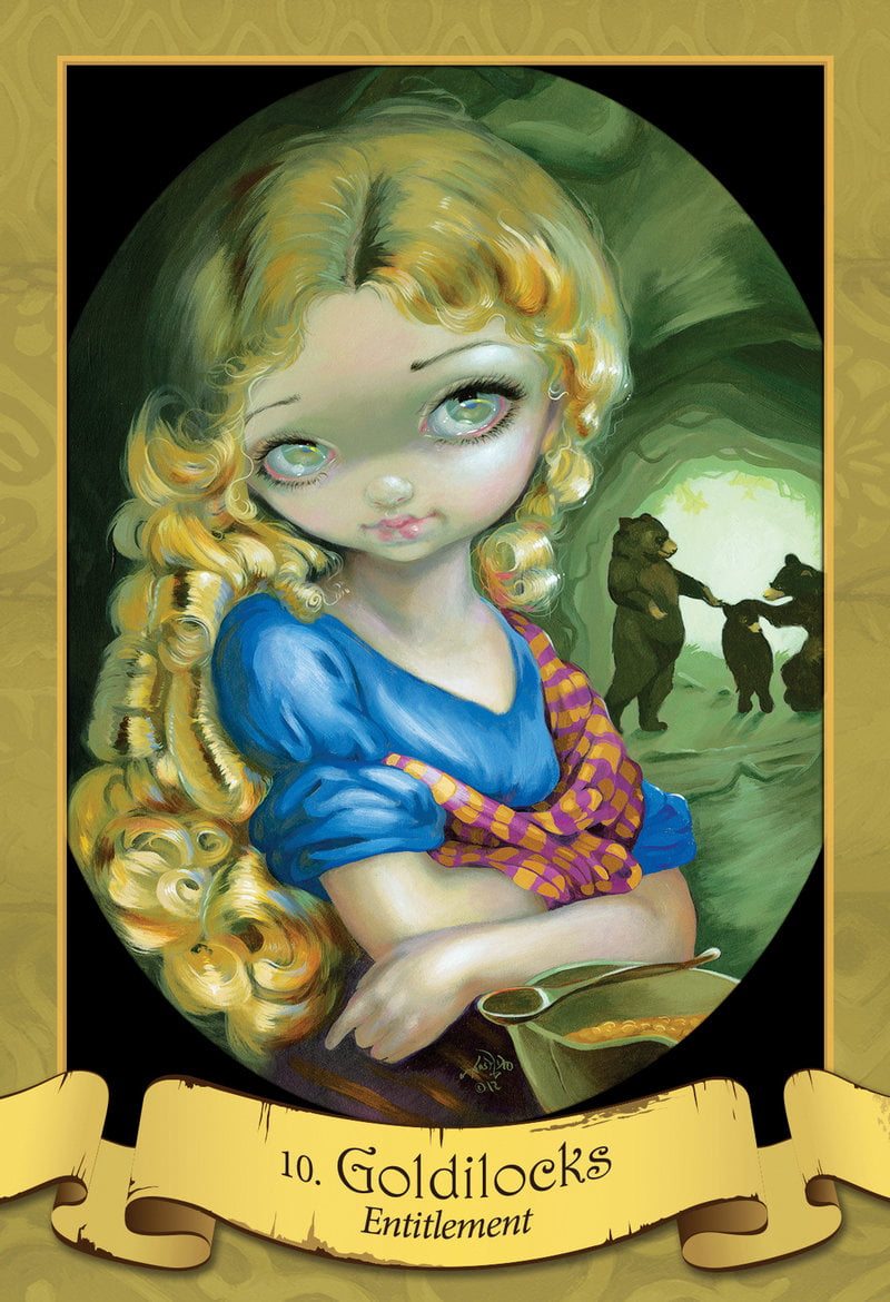 Illustration of Goldilocks with a fantasy background