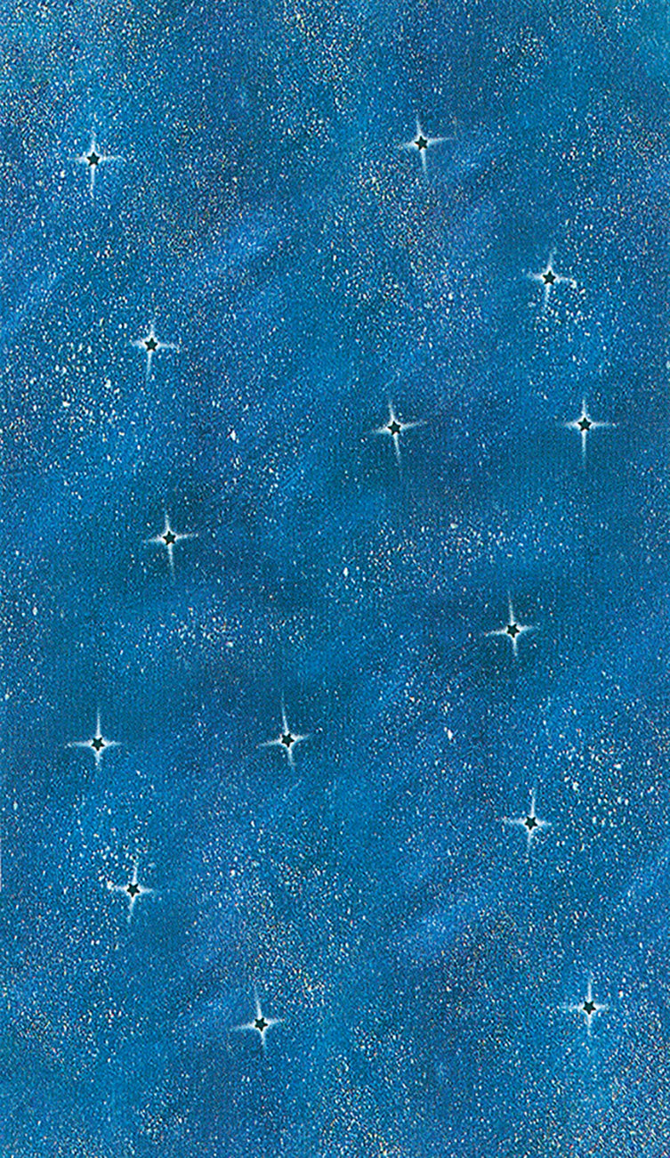 Blue fabric with star pattern