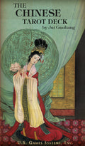 Cover of 'The Chinese Tarot Deck' by Jui Guoliang with an illustration of a woman in traditional Chinese attire.