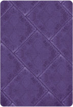 Purple textured rug with geometric pattern