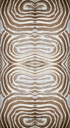 Patterned fabric with brown and white design