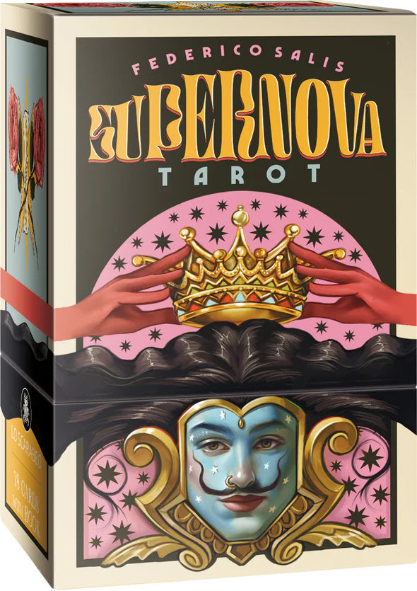 Box of Federico Salis Eufemiana Tarot with decorative design and text.