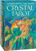 Crystal Tarot card set packaging with colorful design and text