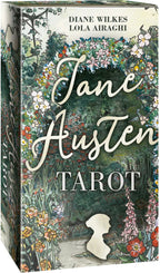 Box for 'Jane Austen Tarot' with floral and silhouette design