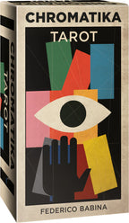 Box of Chromatika Tarot with abstract design and text