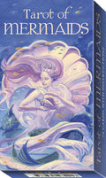 Box of Tarot of Mermaids with a mermaid illustration on a blue background