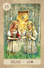 Card featuring two women and a bear in a forest setting, with 'Bear' and '10' visible.