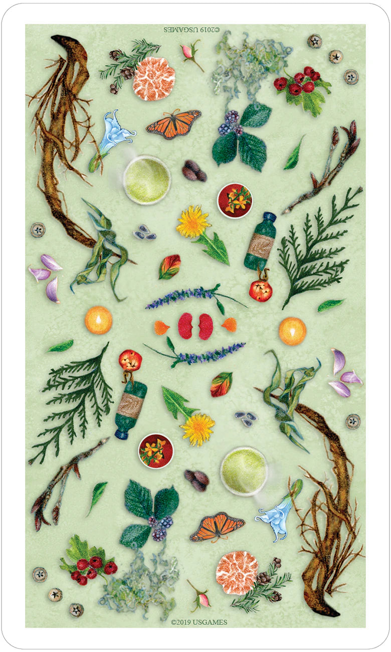 Collection of nature-themed stickers with plants, flowers, and butterflies on a light green background.