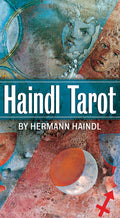 Cover of Haindl Tarot by Hermann Haindl with artistic design elements.