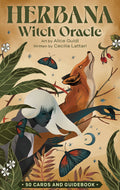 Cover of 'Herbana Witch Oracle' with a fox, woman, and nature elements.