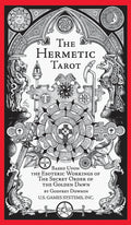 Cover of 'The Hermetic Tarot' with intricate designs and text.