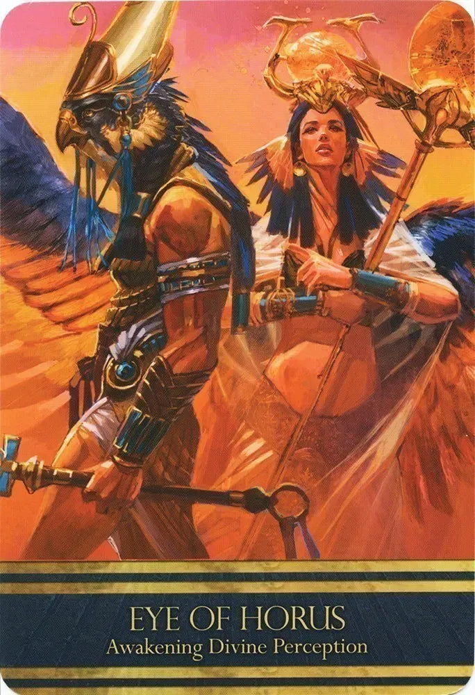 Card featuring a character with an eagle head and Egyptian-style headdress, with 'Eye of Horus' text at the bottom.