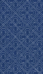 Blue patterned paper with white geometric design
