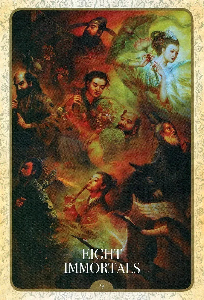 Poster of the Eight Immortals with a classical painting style.