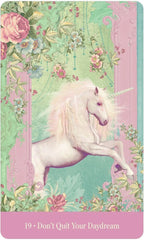 Unicorn with floral design on a pastel background