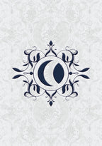 Decorative letter 'O' with intricate designs on a white background