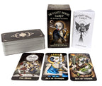 Deviant Moon Tarot cards with packaging on a white background