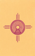 Purple geometric design on a yellow background