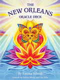 Cover of 'The New Orleans Oracle Deck' with colorful design and text.