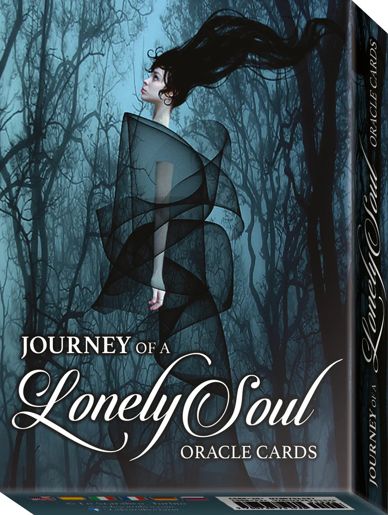 Card game box titled 'Journey of a Lonely Soul' with an illustration of a woman in a forest.