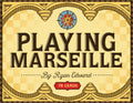 Playing Marseille card game box with decorative border and text