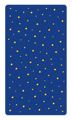 Navy blue background with gold star pattern