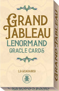 Box of Grand Tableau Lenormand Oracle Cards by Lo Scarabeo on a beige background
