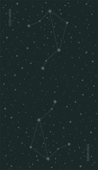 Two constellations on a starry night sky background