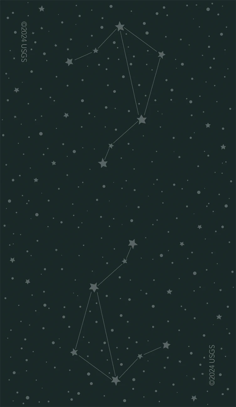 Two constellations on a starry night sky background