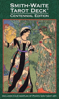 Smith-Waite Tarot Deck Centennial Edition cover with two women in vintage clothing on a green background.
