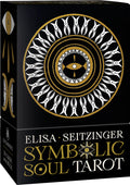 Tarot card box with intricate design and 'Elisa Seitzinger Symbolic Soul Tarot' text.