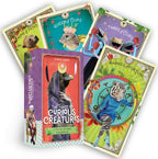 Collection of tarot cards featuring 'Curious Creatures' design on a white background