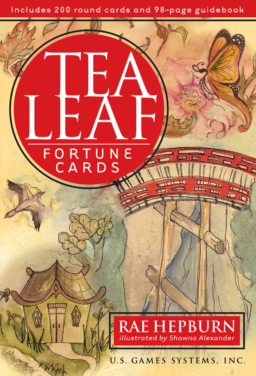 Tea Leaf Fortune Cards packaging with illustrations and text