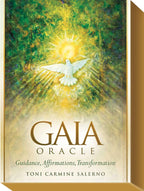 Book cover of 'Gaia Oracle' with a dove and radiant design