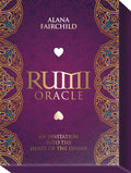 Cover of 'Rumi Oracle' by Alana Fairchild with decorative patterns on a purple background
