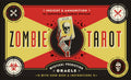 Zombie Tarot book cover with skull and crossbones design on a red and yellow background