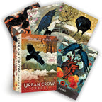Urban Crow Oracle card deck with cover featuring crows and nature-themed artwork.