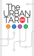 Logo of 'The Urban Tarot' with colorful symbols on a white background