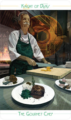 Card titled 'The Gourmet Chef' featuring a chef in a kitchen setting.
