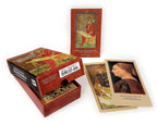 Tarot packaging with tarot cards on a white background