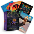 Set of 'Wisdom of the Elders' oracle cards with colorful designs and a book titled 'Wisdom of the Elders Oracle' by Shawn Leonard.