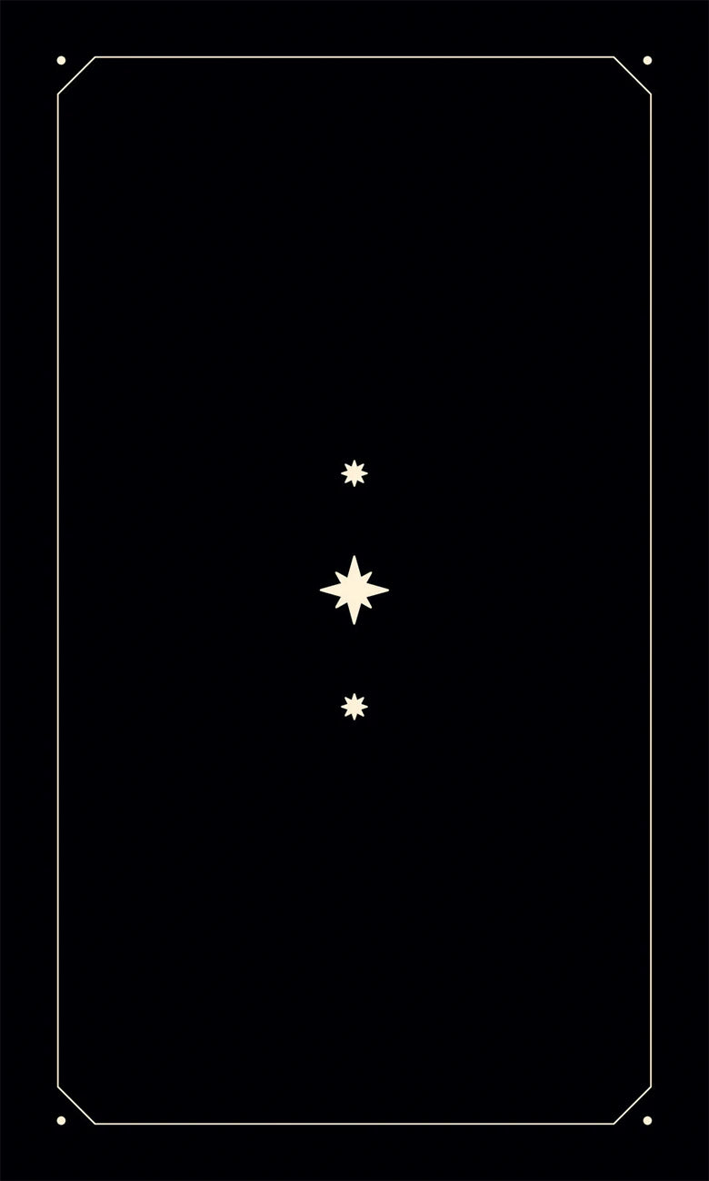 Black background with white star-like shapes