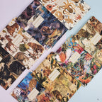Collection of notebooks with various animal-themed covers on a light blue background