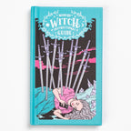 Book titled 'Modern Witch Instructional Guide' with a design of a woman lying on crystals and swords.