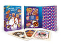 Anime Food Tarot card set with tarot cards, guidebook, and box on a white background