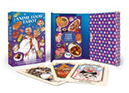 Anime Food Tarot card set with tarot cards, guidebook, and box on a white background
